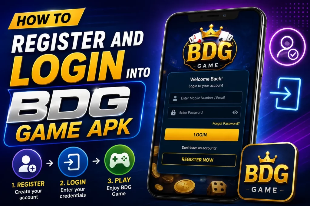 How to Register and Login into BDG Game APK