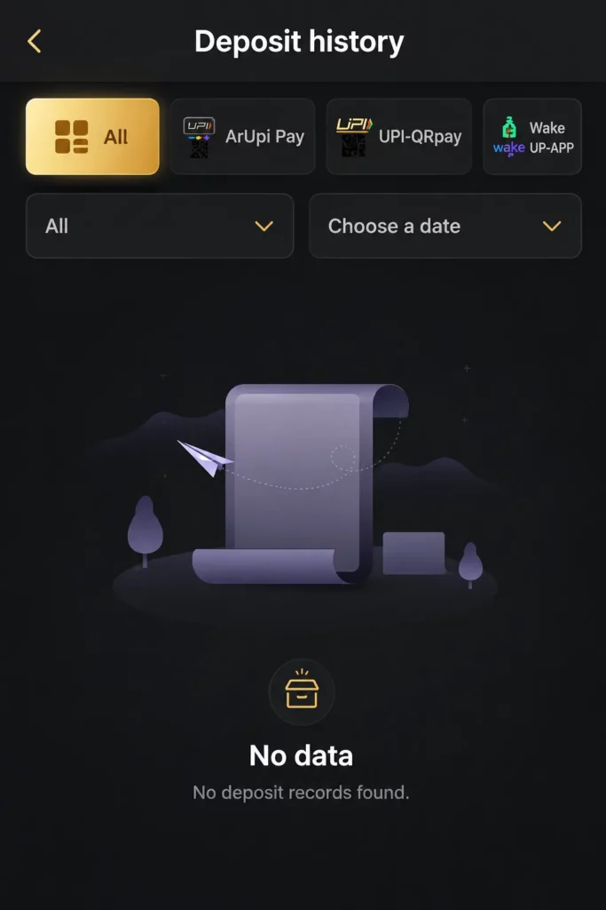 deposit history